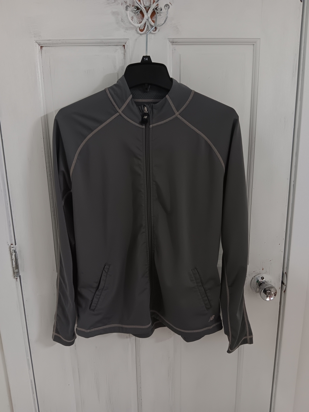 New Balance Women's Gray Full-Zip Active Jacket - Picture 1 of 3